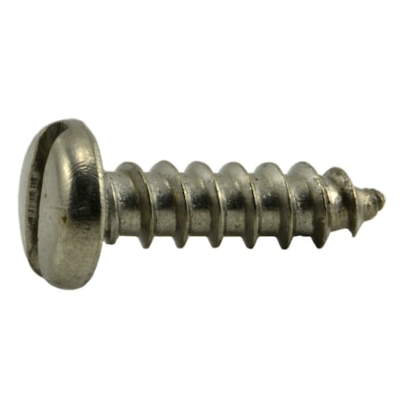 Midwest Fastener Sheet Metal Screw, #6 x 1/2 in, Zinc Plated Steel Pan Head Slotted Drive, 100 PK 62084